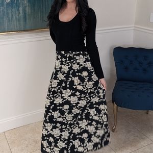 Long Flower Skirt